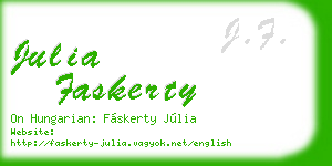 julia faskerty business card