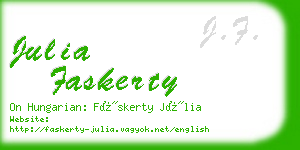 julia faskerty business card